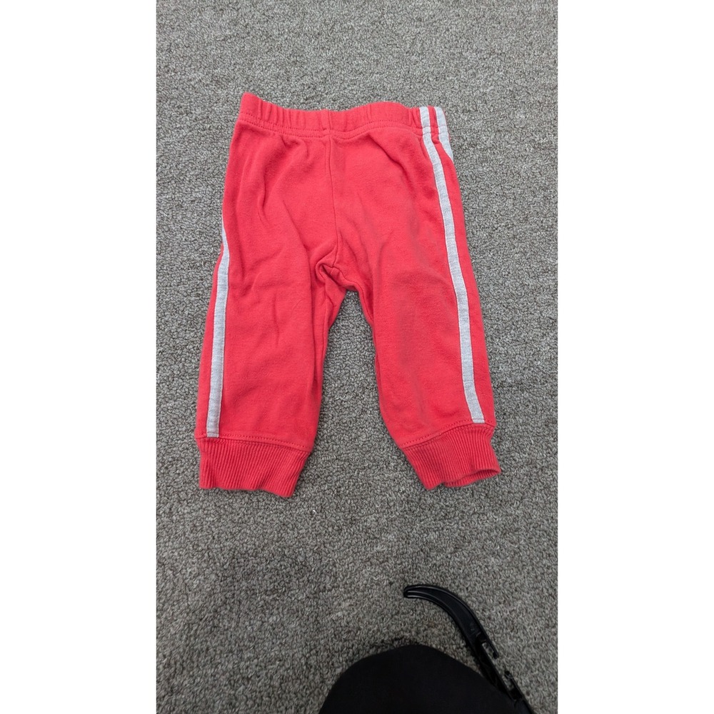 Simple Joys by Carters Baby Joggers Coral Pink‎ Grey Stripe Pants 3-6M A26G014